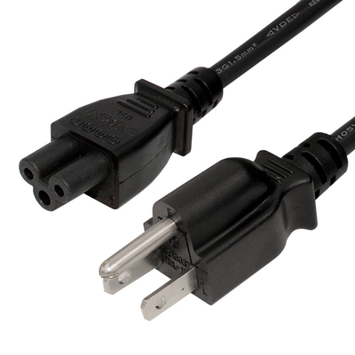 UL đã được phê duyệt IEC 320 C13 Dây nguồn USA 3 Pin Đen Dây nguồn máy tính màu đen